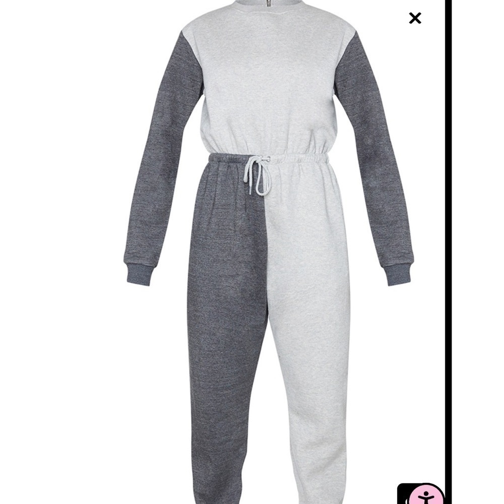 Plt Grey Colorblock Jumpsuit - Picture 5 of 6